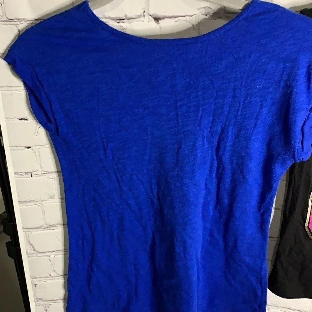 Justice Sparkles & Sequins Blue Pink Shirt Lot 12